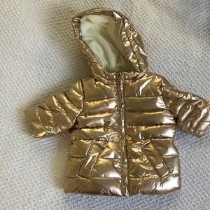 Infant Girls Gold Puffy Jacket